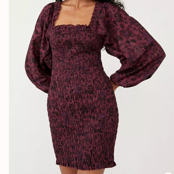 NWT Free People Smock It To Me Mini Dress Sz S - Picture 1 of 10